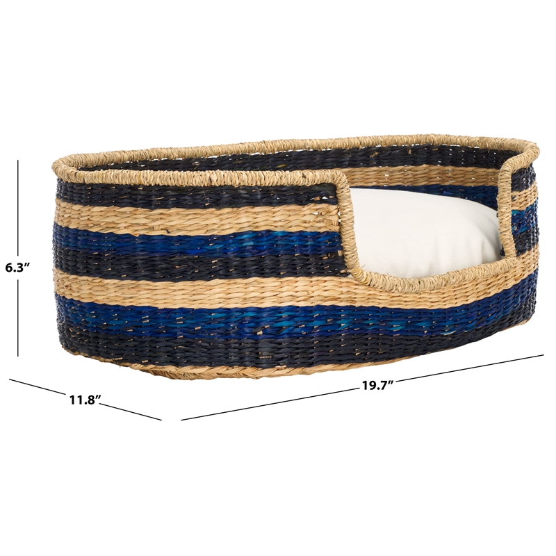 Safavieh Elyon Seagrass Pet Accessories in Beige / Natural / Black /Blue