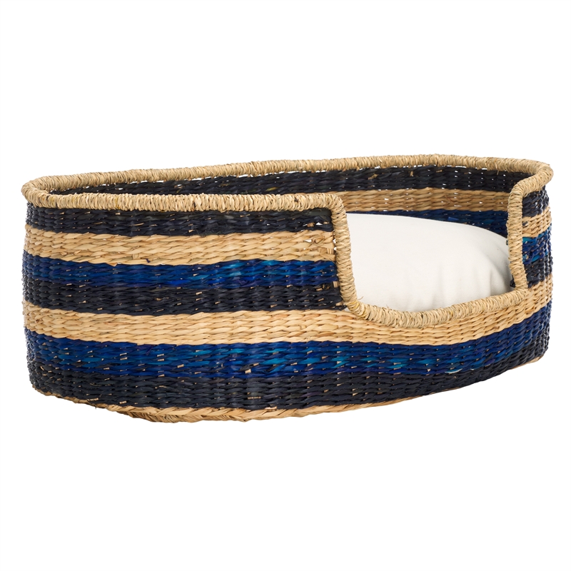 Safavieh Elyon Seagrass Pet Accessories in Beige / Natural / Black /Blue