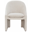 Safavieh Kagan Wood and Chenille Dining Chair in Cream