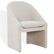 Safavieh Kagan Wood and Chenille Dining Chair in Cream