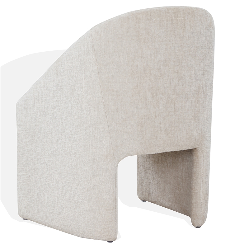 Safavieh Kagan Wood and Chenille Dining Chair in Cream