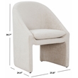 Safavieh Kagan Wood and Chenille Dining Chair in Cream