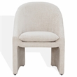 Safavieh Kagan Wood and Chenille Dining Chair in Cream