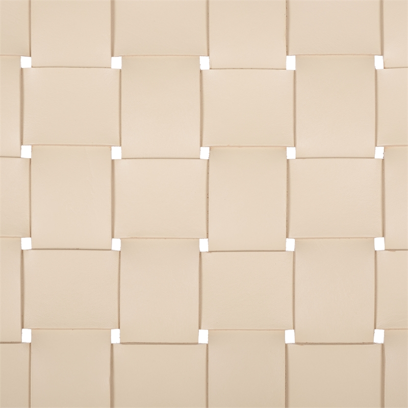 Safavieh Dilan Mahogany and Leather  Accent Chair in Black / White