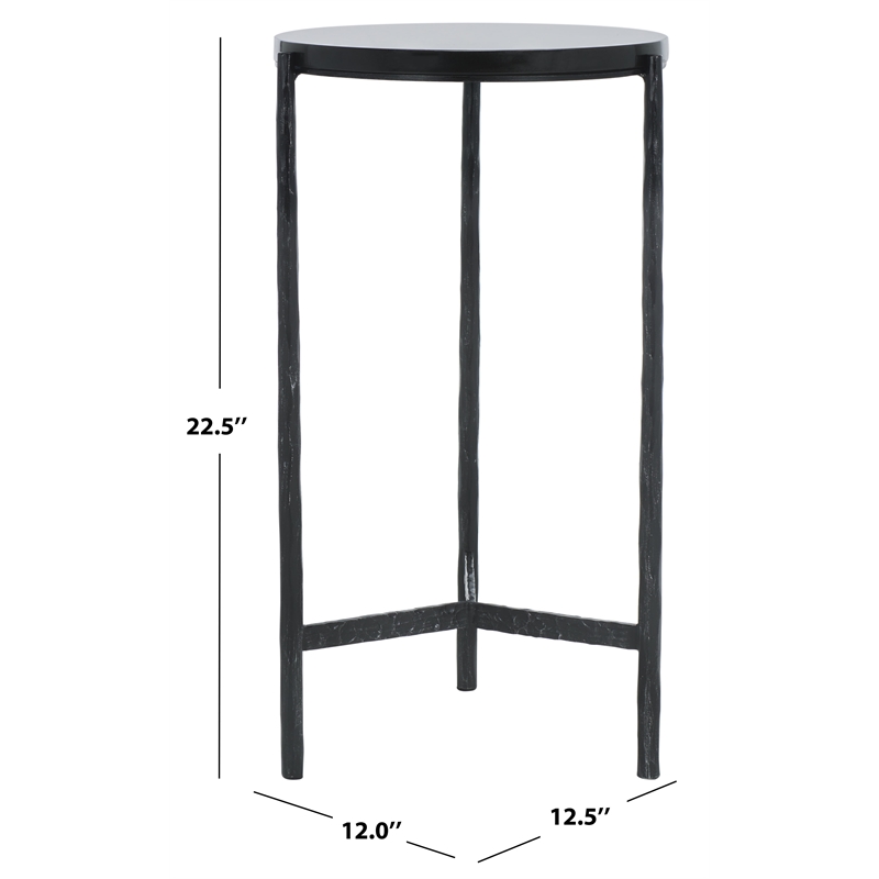 Safavieh Marylou Iron Drink Table in Black / Black