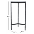 Safavieh Marylou Iron Drink Table in Black / Black