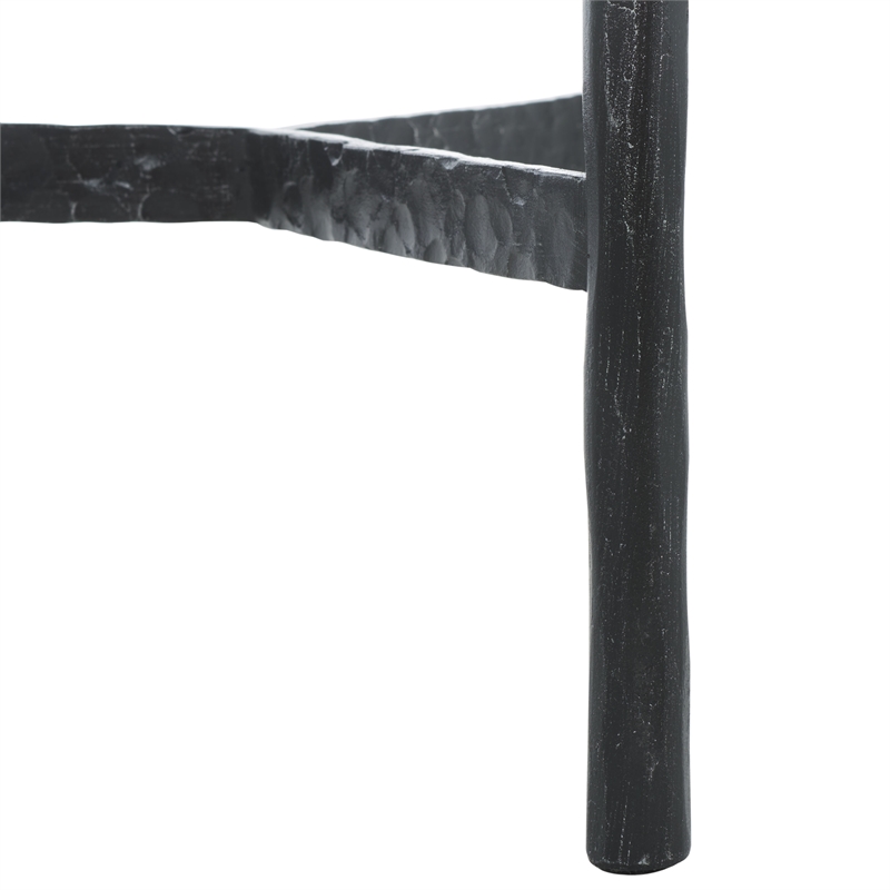 Safavieh Marylou Iron Drink Table in Black / Black