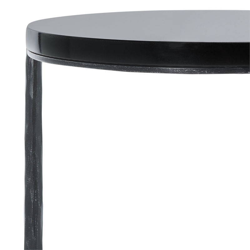 Safavieh Marylou Iron Drink Table in Black / Black