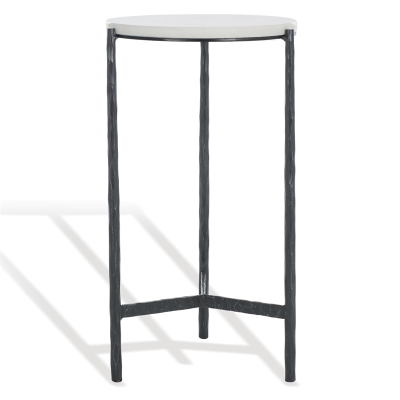 Safavieh Marylou Iron  Drink Table in Black / White