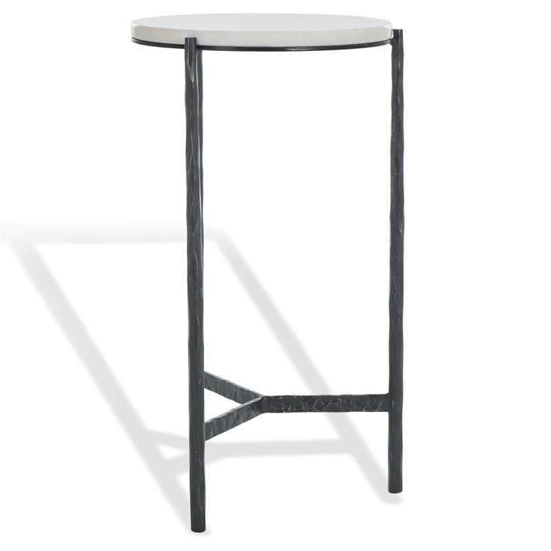 Safavieh Marylou Iron  Drink Table in Black / White
