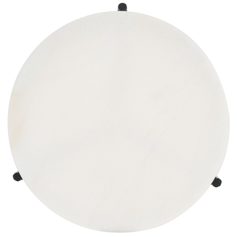 Safavieh Marylou Iron  Drink Table in Black / White