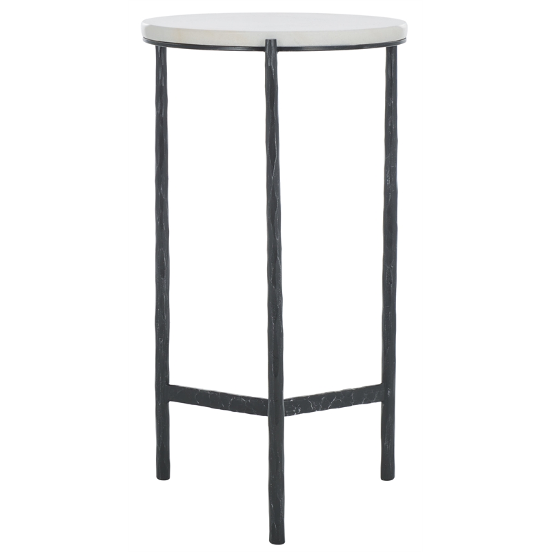 Safavieh Marylou Iron  Drink Table in Black / White