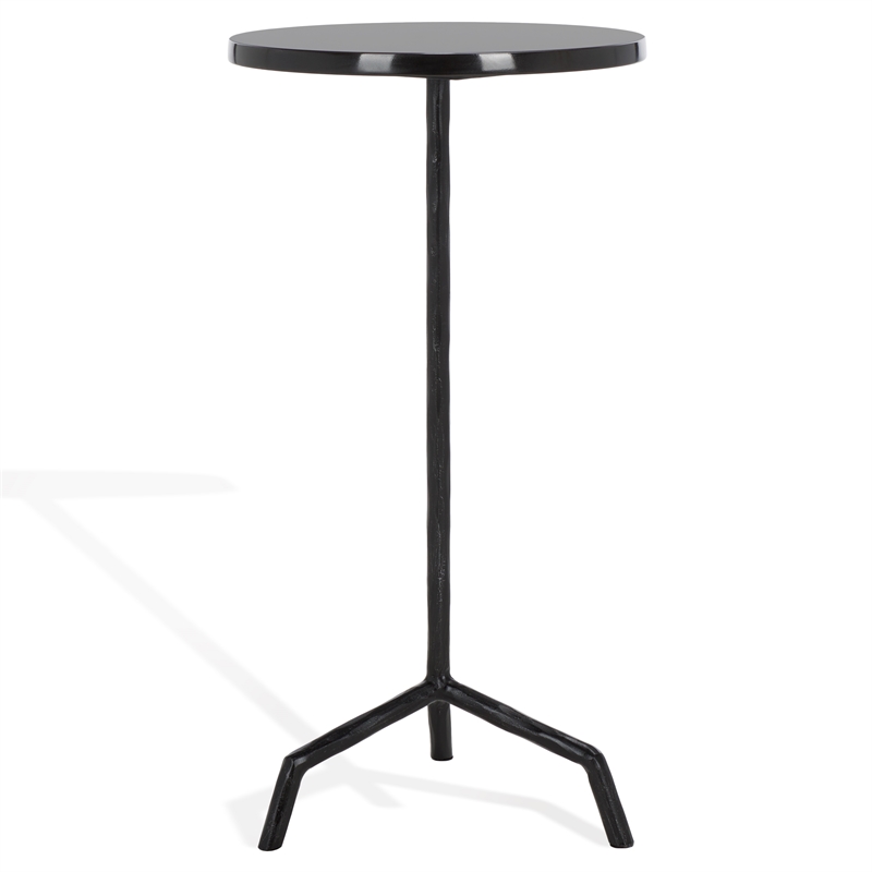safavieh fabrianna iron drink table in black / black