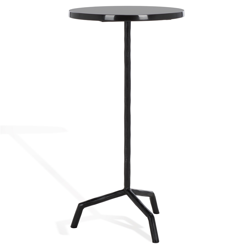 safavieh fabrianna iron drink table in black / black