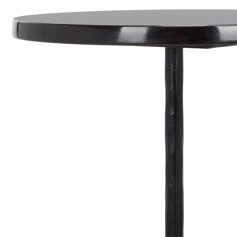 safavieh fabrianna iron drink table in black / black