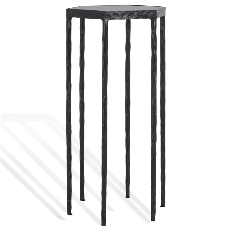Safavieh Galvin  Iron Drink Table in Black / Black