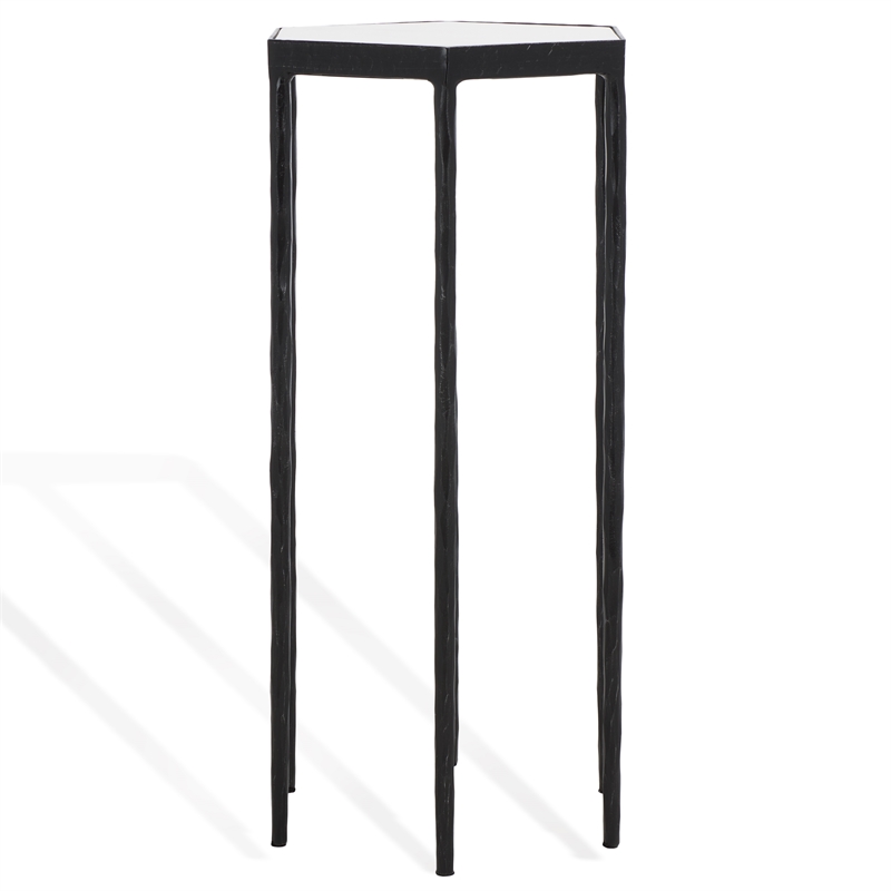Safavieh Galvin Iron Drink Table in Black / White
