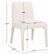 Safavieh Derrick Birch and Steel Dining Chair in Ivory