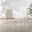 Safavieh Derrick Birch and Steel Dining Chair in Ivory