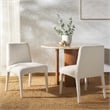 Safavieh Derrick Birch and Steel Dining Chair in Ivory
