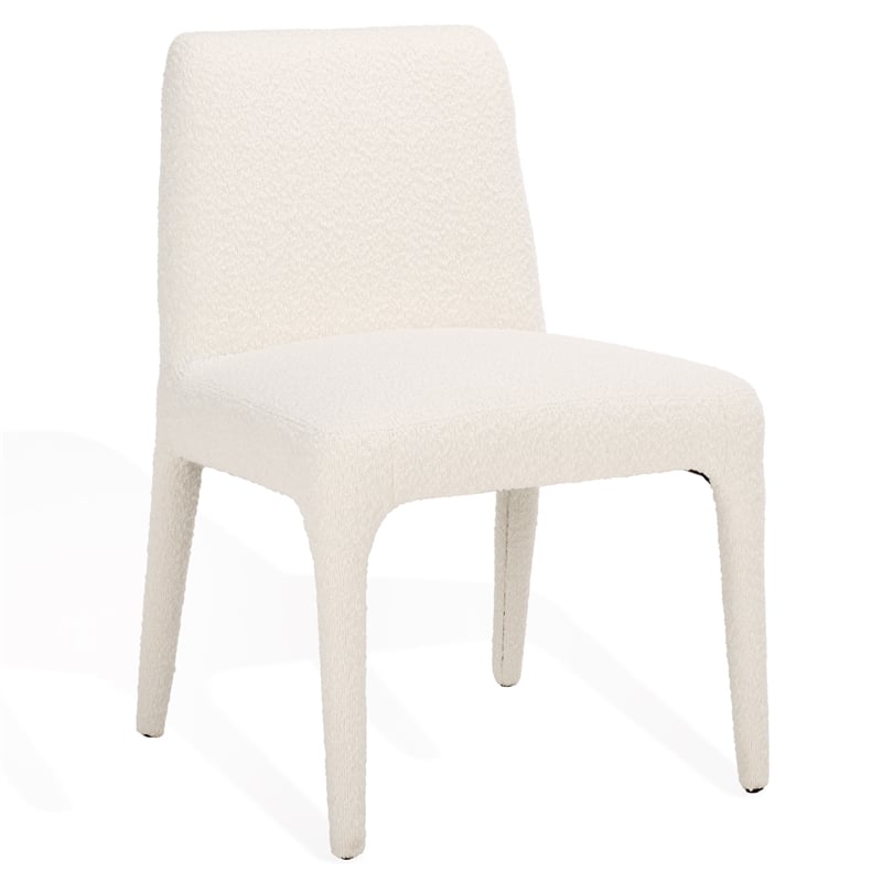 Safavieh Derrick Birch and Steel Dining Chair in Ivory