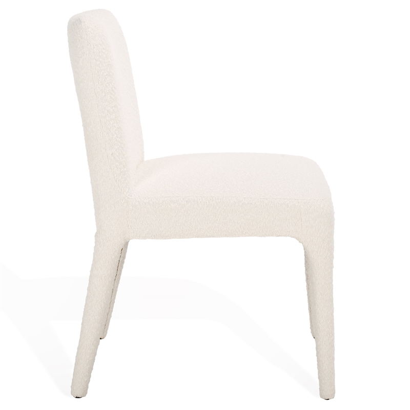 Safavieh Derrick Birch and Steel Dining Chair in Ivory