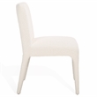 Safavieh Derrick Birch and Steel Dining Chair in Ivory