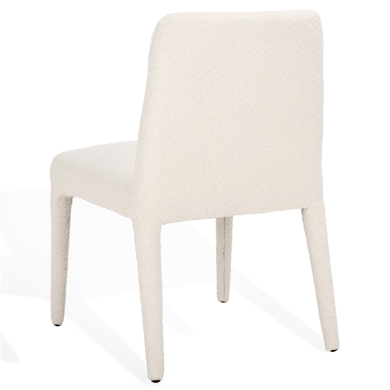 Safavieh Derrick Birch and Steel Dining Chair in Ivory