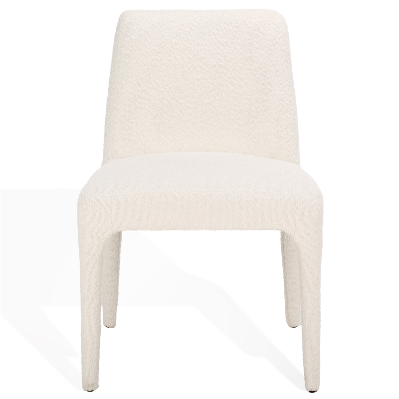 Safavieh Derrick Birch and Steel Dining Chair in Ivory