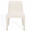 Safavieh Derrick Birch and Steel Dining Chair in Ivory