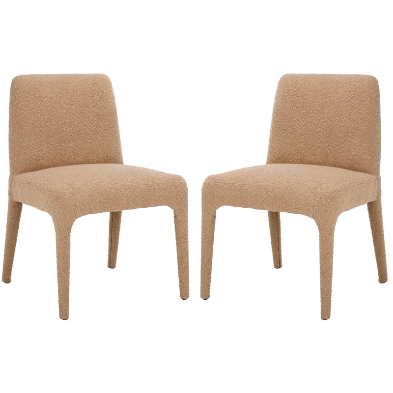 Safavieh Derrick  Birch and Steel  Dining Chair in Oatmeal