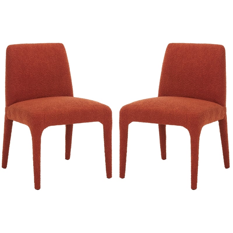 Safavieh Derrick  Birch and Steel  Dining Chair in Rust