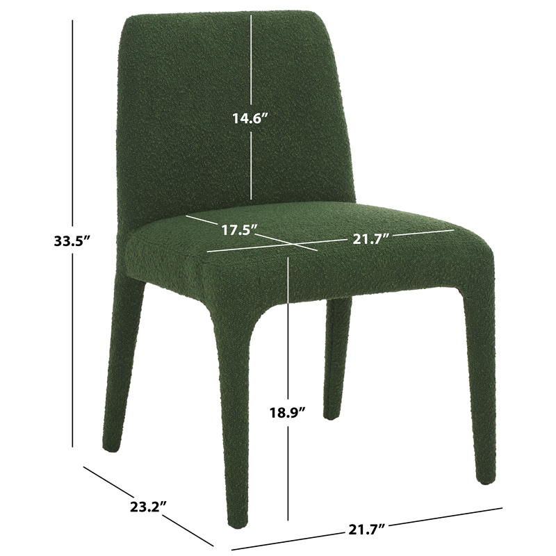 Safavieh Derrick  Birch and Steel  Dining Chair in Green
