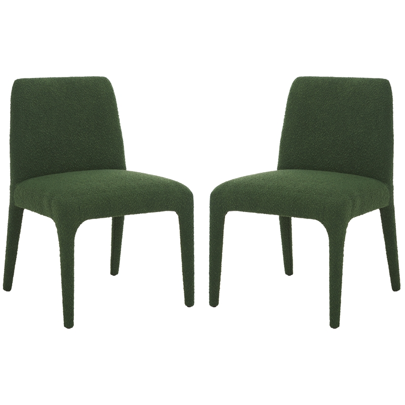 Safavieh Derrick  Birch and Steel  Dining Chair in Green