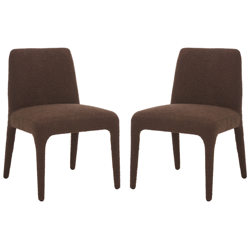 Safavieh Derrick Birch and Steel  Dining Chair in Brown