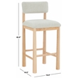 Safavieh Wrenley Wood Barstool in Taupe / Natural