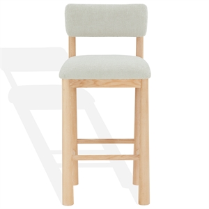 Safavieh Wrenley Wood Barstool in Taupe / Natural
