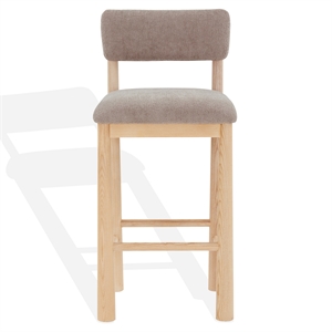Safavieh Wrenley Wood Barstool in Light Brown / Natural