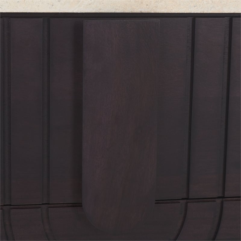 Safavieh Floris Wood and Iron  Nightstand in Black / Gray