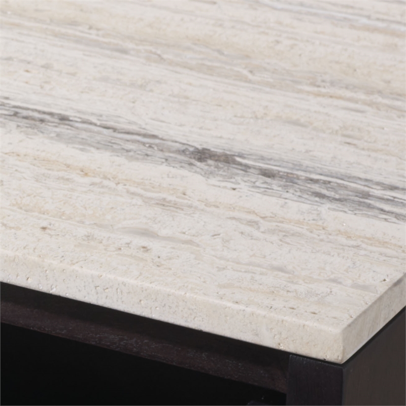 Safavieh Floris Wood and Iron  Nightstand in Black / Gray