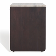 Safavieh Floris Wood and Iron  Nightstand in Black / Gray