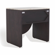 Safavieh Floris Wood and Iron  Nightstand in Black / Gray