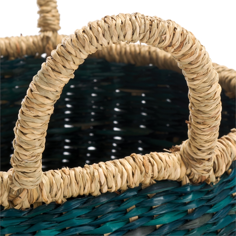 Safavieh Estra Seagrass Baskets in Green