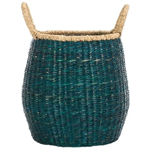 safavieh estra seagrass baskets in green