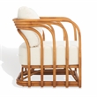 Safavieh Harlowe Rattan and Linen Accent Chair in Natural / White