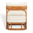 Safavieh Harlowe Rattan and Linen Accent Chair in Natural / White