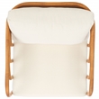 Safavieh Harlowe Rattan and Linen Accent Chair in Natural / White