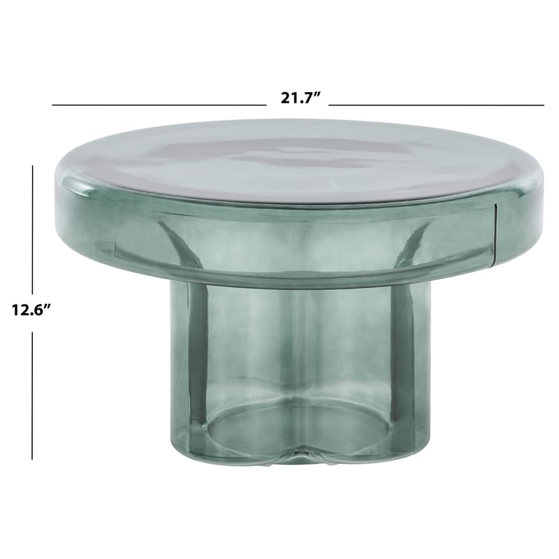 Safavieh Patterson Glass  Coffee Table in Green