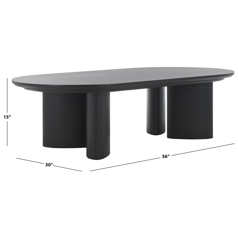Safavieh Barnard Wood Coffee Table in Black