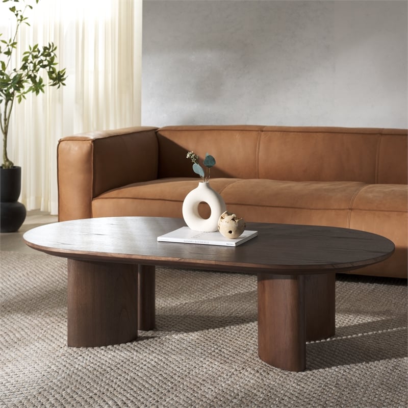 Safavieh Barnard Wood Coffee Table in Walnut